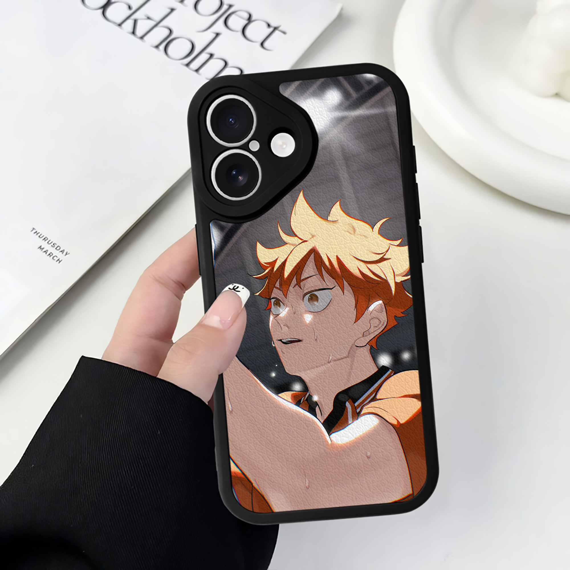 （画像用） ハイキュー!! Haikyu!! 【iPhone 16シリーズ対応】シリコンスマホケース（レザー調） 材質：シリコン